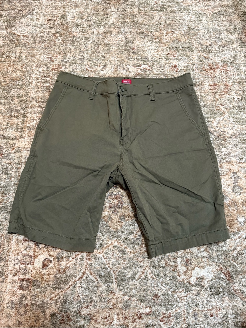 Levi's Olive Green Flat-Front Men's Shorts